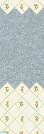 Sims 2 — Sanita Crissie TC83 by Eisbaerbonzo — Tiled wall with little flowers