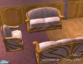 Sims 2 — Furniture for Pink Spring Set by Semitone — More furniture for Pink Spring Set - two sofas and chair