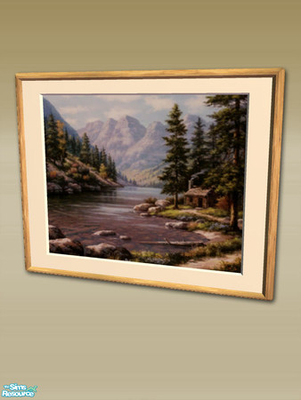 Sims 2 — Mt Lodge Wall Print - Mesh by Shakeshaft — Part of the second of 3 sets with a Mountain Lodge Theme, this set