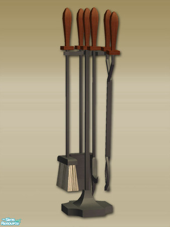 Sims 2 — Mt Lodge Fire Tools - Mesh by Shakeshaft — Part of the second of 3 sets with a Mountain Lodge Theme, this set