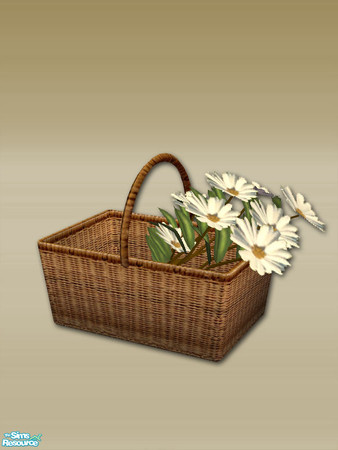 Sims 2 — Mt Lodge Daisy Basket - Master Mesh by Shakeshaft — Part of the second of 3 sets with a Mountain Lodge Theme,