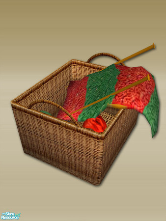 Sims 2 — Mt Lodge Knitting Basket - Mesh by Shakeshaft — Part of the second of 3 sets with a Mountain Lodge Theme, this