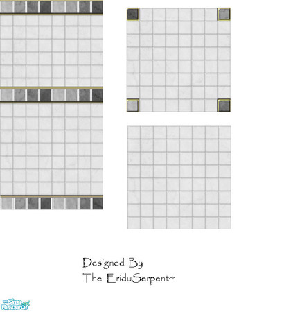 Sims 2 — A PLAINish Grey Marble Tile Set by eriduserpent — Ok I got fed up of preeeeeeeety sets so I did a plain set. One