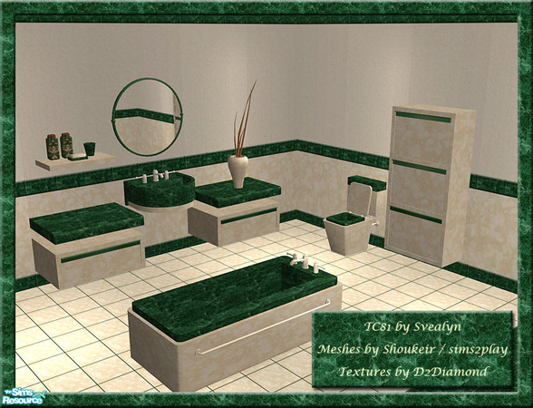 Sims 2 — Svealyns TC81 Gaelle Bathroom Recolour by Svealyn — A recolour of the \"Gaelle Bathroom\" mesh set by