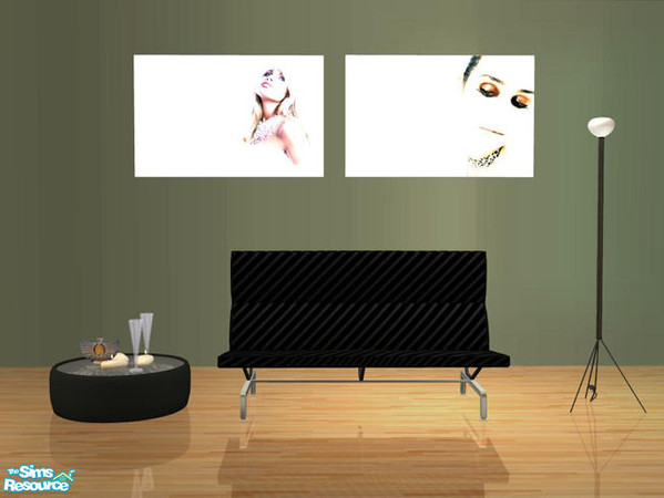 Sims 2 — Modern Designer Bathroom White - Eames Compactsofa  black02 by ShinoKCR — 