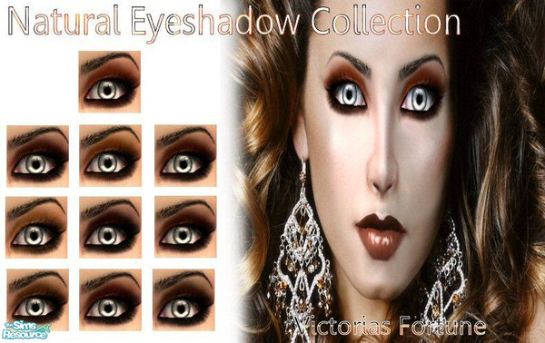 Sims 2 — VF Natural Wood Eyeshadow Collection by fortunecookie1 — So this week I had a \"natural\" fixation