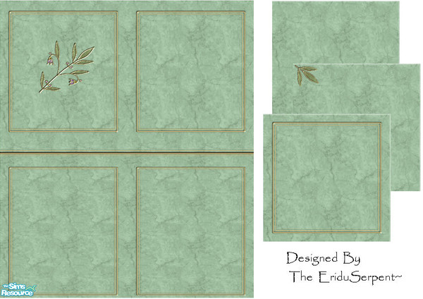 Sims 2 — Green Marble Deco Set by eriduserpent — A VERY ornate set, seems the others weren\'t ornate enough for some