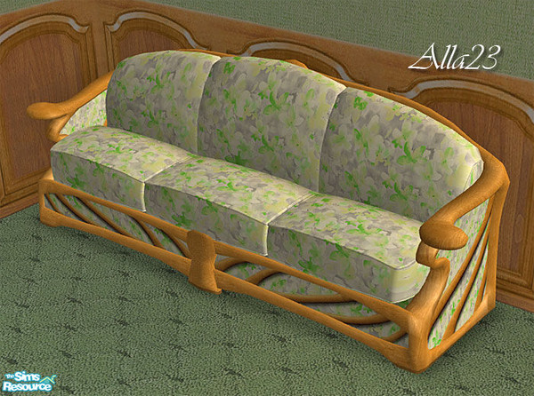 Sims 2 — Furniture for Green Spring Set - big sofa by Semitone — Furniture for Green Spring Set - big sofa