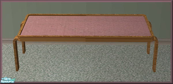 Sims 2 — NK TC62 Fidelity Potpourri LR - Coffee Table by MoMama — A coffee table in brown and rose.