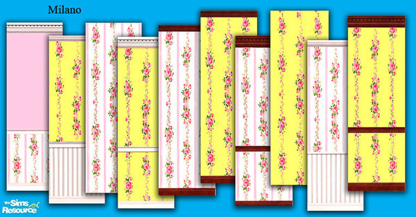 Sims 2 — Shabby Chic walls by milanokat — 