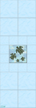 Sims 2 — Mosaic Sealife Wall Tile Collection - Terrapins by shadow66 — This is one from a set of 15 tiled walls, with a