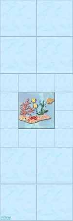 Sims 2 — Mosaic Sealife Wall Tile Collection - Coralreef by shadow66 — This is one from a set of 15 tiled walls, with a