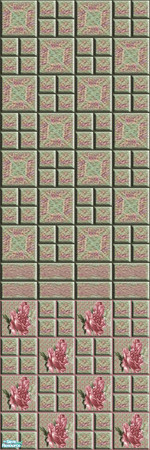 Sims 2 — Raspberry Patch - Individual Item by Lorah — Walls and floors in raspberry and olive.