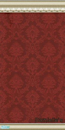 Sims 2 — jbWineVictorianWalls500b by Samielle — Beautiful wall set for your sims home. Set consists of 6 walls. Hope you