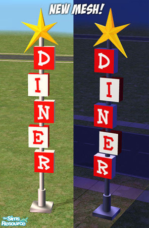 Sims 2 — BIG SIGNS! Part One... Diner *FIXED* by Shannanigan — **This file was updated 6/6/06 (scary... LOL!) it was