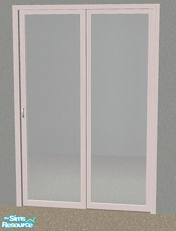 Sims 2 — Maya Build - White Sliding Door  by Bitzybus — Part of the Maya Build set in white. 