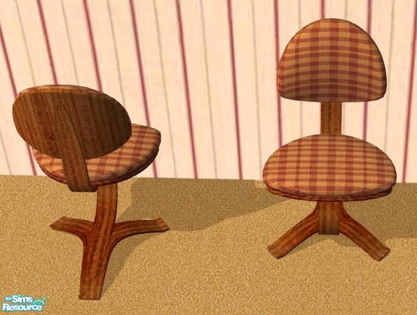 Sims 2 — NK Tan & Red Walnut LR-Desk Chair Fabric by MoMama — A nice fabric for your Sims' desk chair.