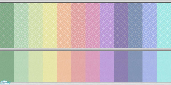 Sims 2 — Circle set 3 by jokerette — The third and final set of wallpapers with a circle pattern, in 12 bright colours.