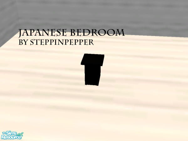 Sims 2 — Modern Japanese Bedroom - Nightstand by steppinpepper — Part of Modern Japanese Bedroom set