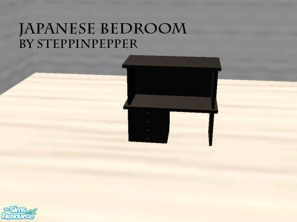 Sims 2 — Modern Japanese Bedroom - Desk by steppinpepper — Part of Modern Japanese Bedroom set