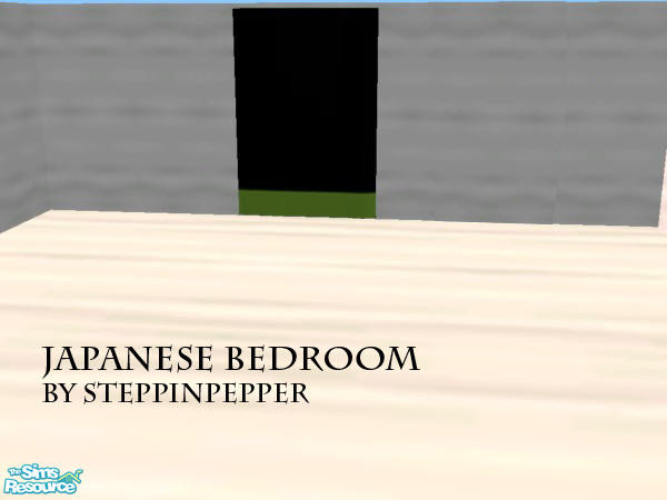 Sims 2 — Modern Japanese Bedroom - Wide Curtain by steppinpepper — Part of Modern Japanese Bedroom set