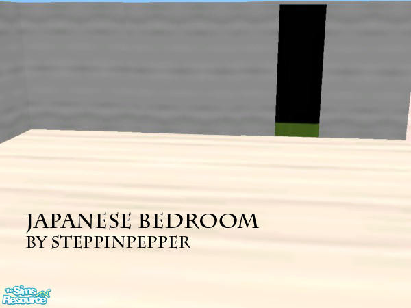 Sims 2 — Modern Japanese Bedroom - Narrow Curtain by steppinpepper — Part of Modern Japanese Bedroom set