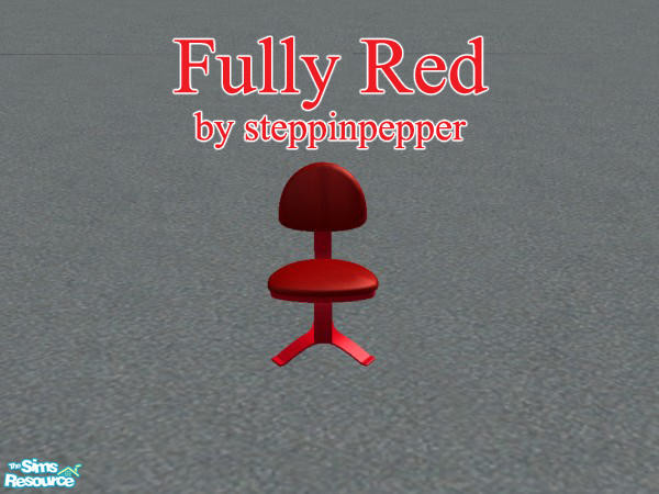 Sims 2 — Fully Red Dorm Room - Chair by steppinpepper — Part of Fully Red Dorm set
