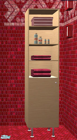 Sims 2 — Mosaic Passion Bathroom - Tall unit by Cloisonne — Tall cabinet recolor.