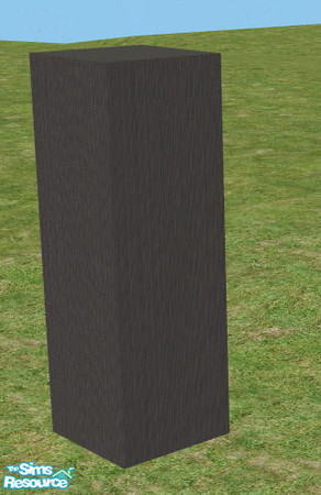 Sims 2 — Maya Build - Black Recolor Column by Bitzybus — Part of the Maya Build set in black.