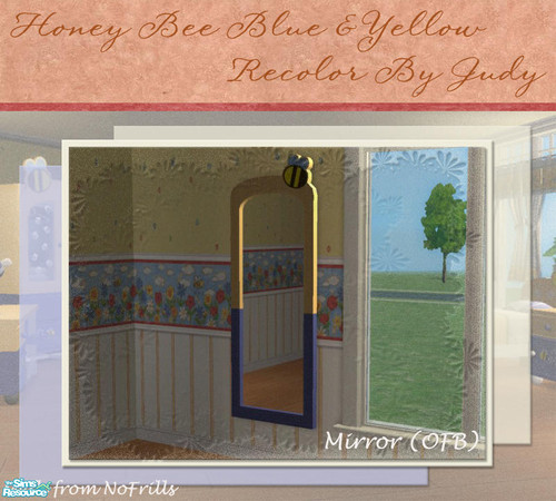Sims 2 — Judy HoneyBee Blue & Yellow - Mirror OFB by judyhugsnoopy — Another choice for your little kid bedroom. Hope