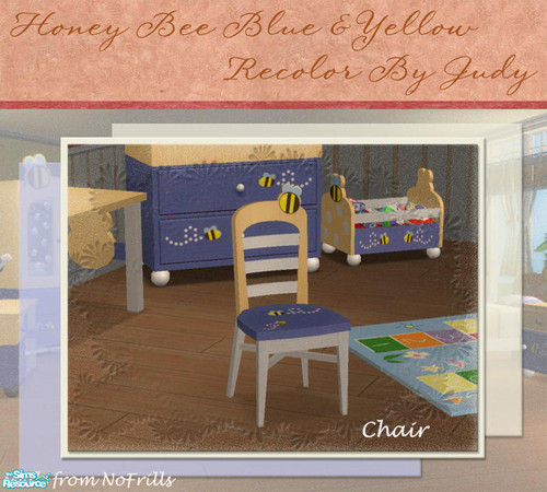 Sims 2 — Judy HoneyBee Blue & Yellow - Chair by judyhugsnoopy — Another choice for your little kid bedroom. Hope you