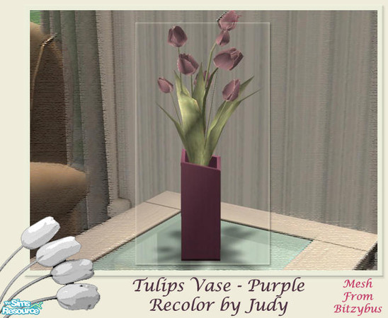 Sims 2 — Judy Vase - Purple by judyhugsnoopy — More vases for your Sim House. Please download the mesh file from Bitzybus