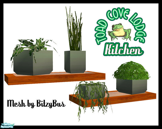 Sims 2 — Toad Cove Lodge Kitchen Window Herbs by dancingaphrodite — Parsley, sage, rosemary and thyme! There's nothing
