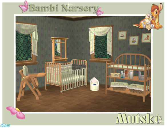 Sims 2 — Bambi Nursery Set by Mutske — Set of Bambi Nursery Items. Including 3 walls and 3 floors.