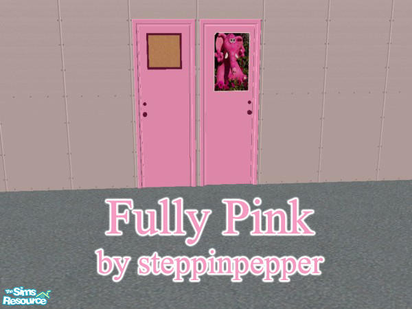 Sims 2 — Fully Pink Dorm - Dorm Door by steppinpepper — Part of Fully Pink Dorm Set.
