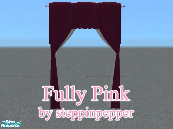 Sims 2 — Fully Pink Dorm - Curtain by steppinpepper — Part of Fully Pink Dorm Set.