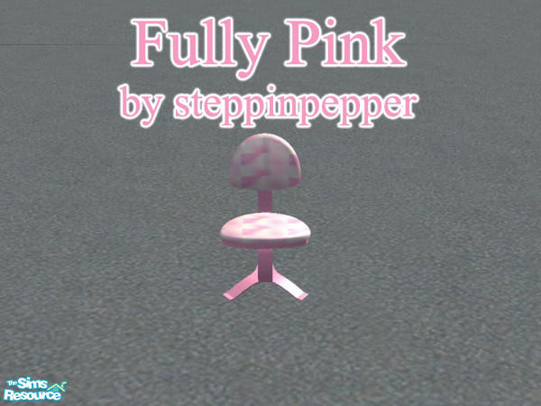 Sims 2 — Fully Pink Dorm - Chair by steppinpepper — Part of Fully Pink Dorm Set.