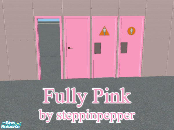 Sims 2 — Fully Pink Dorm - Door by steppinpepper — Part of Fully Pink Dorm Set. **NOTE** One package file, works on all 3