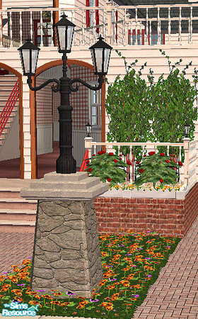 Sims 2 — Schinkel Park Fence Gas Lantern 5 by chrissy6930 — Schinkel Park Fence Gas Lantern 5. When used in combination