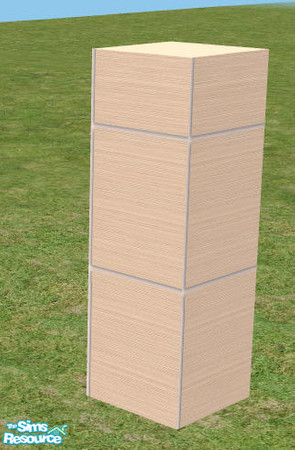 Sims 2 — Maya Build - Recolor Large Column by Bitzybus — Recolor, part of the Maya Build set in light wood.