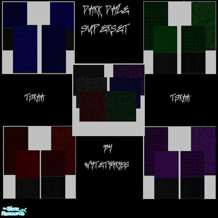 Sims 2 — Dark Daze Superset by wytetygryss — All of the Dark Daze Walls and Floors in one superset. TSRAA Content.