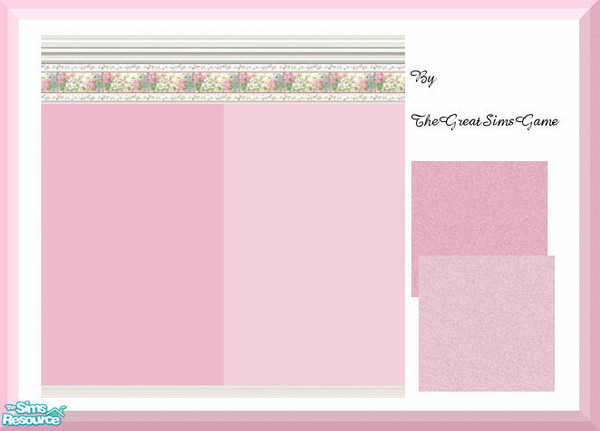 Sims 2 — Wall & Carpet Set by BarbAnn — 