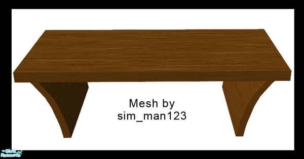 Sims 2 — Polished Comfort Coffeetable by dancingaphrodite — Simple, clean lines with graceful curves distinguishes this