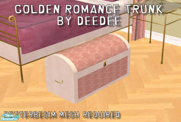 Sims 2 — Golden Romanza Trunk by daydream58 — I've colored BetterbeSim's gorgeous mesh to match my "golden" set
