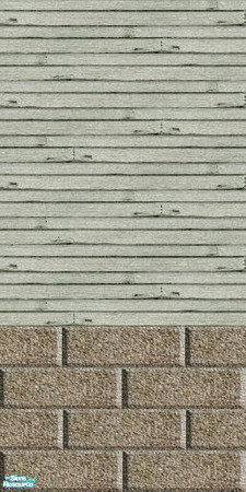Sims 2 — Siding n' Brick - Individual Item by Lorah — Siding n' Brick comes in weathered green, blue, browns, pink, grey,