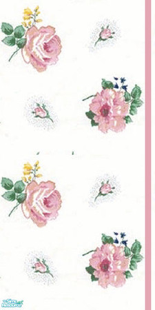 Sims 2 — NK Pink Roses Wallpaper 2 by MoMama — Another wallpaper for the NK Pink Roses collection. This one sports a pink