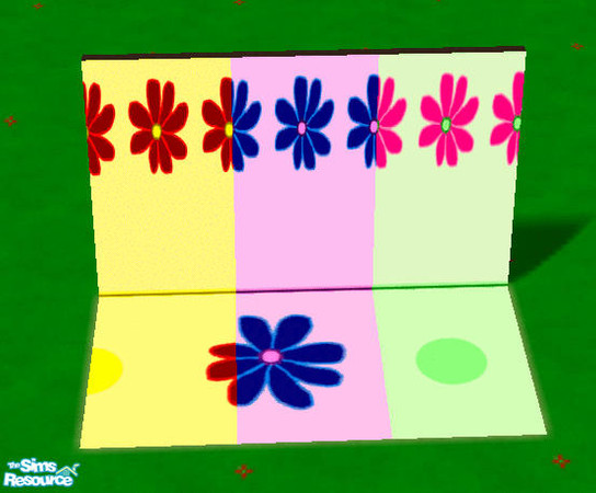 Sims 2 — Flower Power Set by katie_ryan — Here is a Flower Power set for your young girls rooms. It comes with three