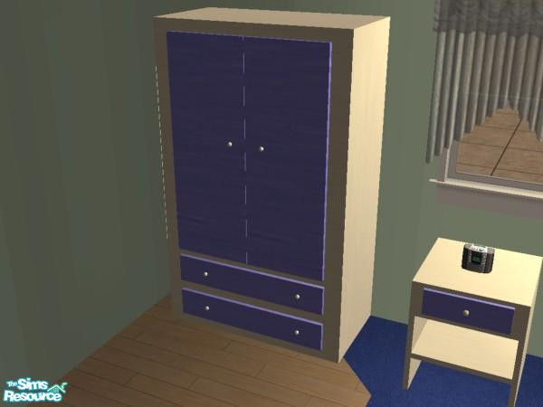 Sims 2 — Springtime Bedroom Set - Blue - Armoire by sim_man123 — Recolor of my Springtime Bedroom Set-Armoire, see link