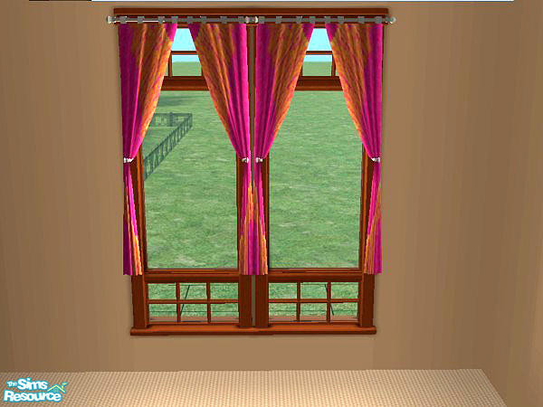 Sims 2 — Fun-N-Funky in Pink - Curtains by munchkin_brat — Matches other items in Fun-N-Funky Pink set.
