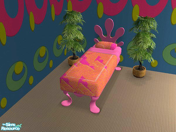 Sims 2 — Fun-N-Funky in Pink - Bed by munchkin_brat — Matches other items in Fun-N-Funky Pink set.